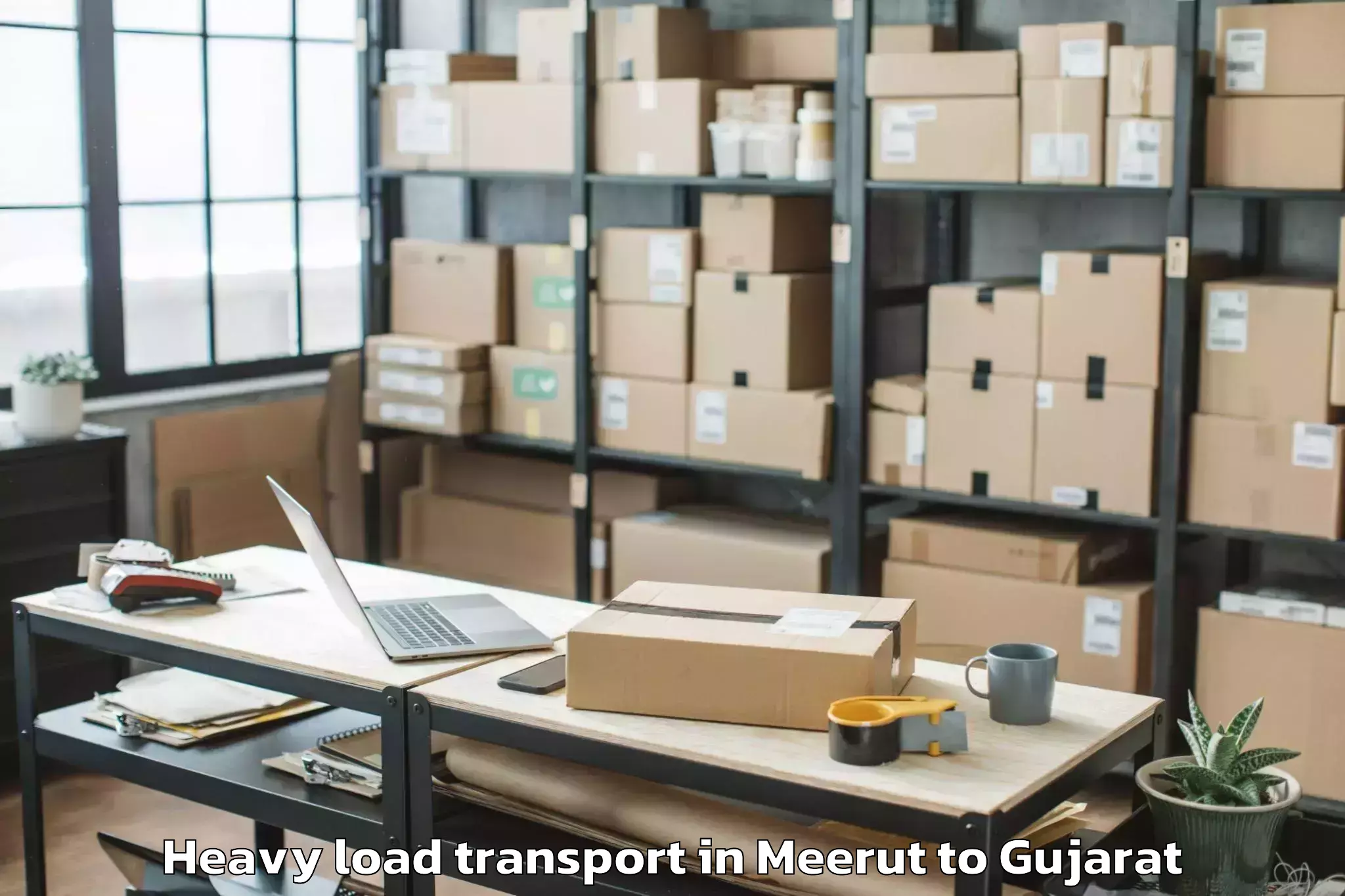 Reliable Meerut to Ghogha Heavy Load Transport